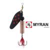 Myran Tuna Lax 25gr. Sort m/ rde prikker