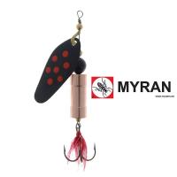 Myran Tuna Lax 25gr. Sort m/ rde prikker