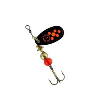 Mepps Black Fury Nr. 1 Sort/Orange Dots